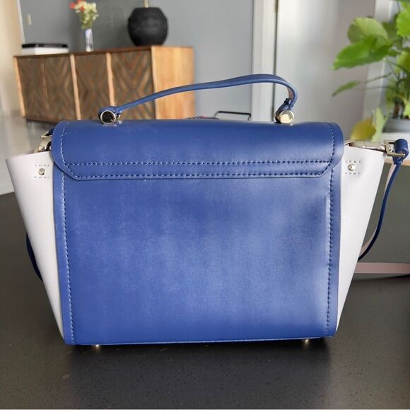 KATE SPADE ♠️ New York Arbour Hill Charline Blue & White Handbag - Picture 4 of 9